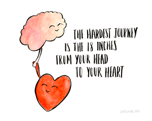 Hardest Journey 18 Inches Head To Heart • Art Print