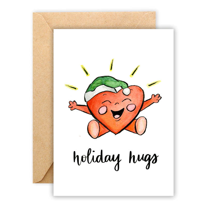 Holiday Hugs • Greeting Card