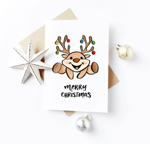 Merry Christmas Reindeer • Greeting Card