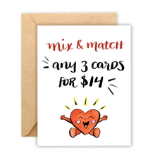 Load image into Gallery viewer, Mix &amp; Match Card Set • Any 3 Individual Cards