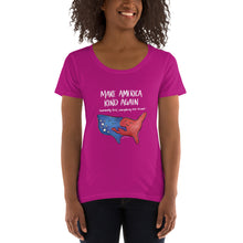 Load image into Gallery viewer, Make America Kind Again • Ladies&#39; Scoopneck T-Shirt